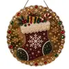 Decoración Colgante de Corona de Santa de Nuevo Producto Transfronterizo Adorno Acrílico DIY de Santa Claus Navideño