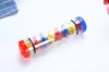 Tubo de Sonido de Lluvia Tubo de Arena Orff Educación Temprana Auditiva Plástico Materiales Didácticos Tubo de Sonido de Lluvia de Manivela para Niños Juguete de Reloj de Arena Arcoíris