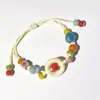 Pulsera de Cerámica Jingdezhen Nueva Pulsera de Cerámica Estilo Chino Joyería Hecha a Mano Cuerda Estilo Tíbet Puesto de Pulseras Jingdezhen