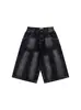 Pantalones Cortos Lavados de Mezclilla con Textura de Bambú, Hebilla de París, Estilo Retro Americano para Hombres y Mujeres, Diseño de Verano 2026 Above-The-Knee