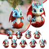 Amazon árvore de Natal pendente em forma de dragão ornamentos real Dragon chaveiro carro decoração acrílico ovo do dragão acessórios de decoração