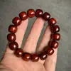 India Sándalo Rojo Hoja Pequeña Pulsera de Cuentas Barril Estrella Dorada Completa Sándalo Tipo Antiguo Pulsera de 108 Cuentas para Hombres y Mujeres Juguete Cultural de Madera Cuentas Budistas