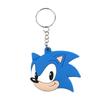 Llavero de dibujos animados colgante de PVC con pegamento suave, Sonic, pequeño regalo, bonito llavero de recuerdo para bolso de coche.