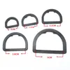 Suministro puntual hebilla D plana de medio anillo negro con dientes hebilla D de plástico anillo de equipaje accesorios hebilla D