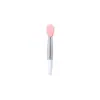 Brocha de silicona de doble cabezal y doble propósito con cuchara para aplicar mascarilla de barro, brocha facial en forma de abanico para ácido de frutas, herramienta de maquillaje de belleza