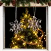 Copos de Nieve Decorativos Acrílicos Transfronterizos Creación de Atmósfera Navideña Decoración DIY Suministros Navideños Accesorios Colgantes de Copos de Nieve