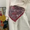 Novo Produto-Lenço de Pescoço Versátil Casual Elegante Literário Coreano Lenço Quadrado Lenço Decorativo L Algodão Veludo Toque Xale Roupa Externa