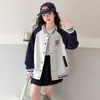 Jaqueta de Outono para Meninas 2026 Nova Moda Casaco de Outono Infantil Jaqueta Estilosa para Meninas Mais Velhas Jaqueta de Baseball para Primavera e Outono