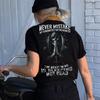 2023 comercio exterior nueva camiseta con letra verano manga corta para hombre y mujer camiseta de manga corta WISH entrega de una pieza