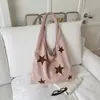 Bolsa Grande Casual para Mujer 2026 Nueva Tendencia Nicho Estrella Bolso de Hombro Único Estudiante Universitario Préstamo Bolso Tote para Viajes Diarios