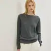 Suéter de Lã Cashmere Dourado Suave Tecnologia Negra Malha Sem Costura Escovada Outono e Inverno Roupa de Trabalho Quente Camada Interna de Tricô Elegante