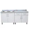 Gabinete Estufa Fregadero Gabinete Cocina Económico Acero Inoxidable Gabinete Lavar Platos Casa de Alquiler Simple Pequeño Gabinete