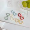 Pendientes de botón Love, pendientes de botón 925, estilo dulce para mujer, diseño simple, sentido de la moda, celebridades de Internet, pendientes de verano en forma de corazón.