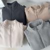 Versão Engrossada do Torrada com Creme! Jaqueta de Fleece, Moletom de Fleece, Gola Alta, Cardigã Solto para Mulheres, Outono e Inverno 2025