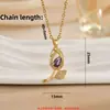 Colar de Aço Titânio Feminino Cor Cobre Banhado a Ouro Zircônia Tulipa Design de Nicho Ins Versátil Acessórios de Aço Titânio de Alta Qualidade