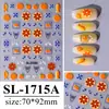 Adesivos de Unha de Desenho Animado Frutas Doces Fofos de Verão, Versáteis Planos Infantis Melancia Laranja Decalques de Unha à Prova d'Água