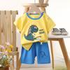 Traje de manga corta para niños, camiseta de algodón para niños, ropa de verano para bebés, pantalones cortos para niñas, ropa de bebé, venta al por mayor de verano