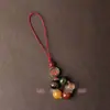 Cadena para Teléfono de Ágata Divina Cinco Direcciones Cinco Elementos Dios de la Riqueza, Llavero de Fortuna, Longevidad, Felicidad, Riqueza, Colgante de Cierre de Aleación para Bolso al por Mayor