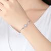 Moda Japonesa e Coreana Joias de Prata Cravejadas de Diamantes Pulseira Trevo de Quatro Folhas da Sorte Pulseira de Prata Estudante Criativa Joia de Mão Atacado