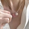 Internet Celebrity ins Snow Mountain White Rose Colar Feminino 925 Sterling Silver Light Luxury Niche Design Simples Pérola Clavícula Cadeia Atacado