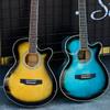 Guitarra de tilo de 40 pulgadas para estudiantes, guitarra folk para adultos, guitarra para principiantes, introducción a la práctica, guitarra de madera brillante