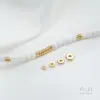 Separador Venta al por Mayor Fuerte Retención de Color Relleno de Oro de 14K Redondo Aplanado Separador de Cuentas Sueltas Pulsera DIY Joyería Joyería con Cuentas Accesorios
