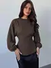 Nuevo suéter de punto de manga larga con cuello redondo y estampado de lunares y rayas para mujer, europeo y americano, transfronterizo, para primavera y otoño