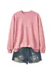 Fabricantes un gran número de punto Amazon deseo transfronterizo moda color liso cuello redondo jersey suéter manga larga holgado ropa de mujer
