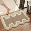 Tapete de Chão para Banheiro de Veludo Agrupado Flocado Fofo Espessado Antiderrapante Absorvente de Água Tapete de Chão Doméstico para Chão de Banheiro Temu