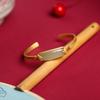 Pulsera de Oro Estilo Antiguo con Plata Pura Hetian Incrustada, Pulsera Abierta Vintage Estilo Chino para Novia