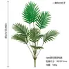 Pegamento suave planta verde hojas de hierro decoración sala de estar europea palmera artificial en maceta interior suelo anémona planta verde venta al por mayor
