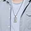Fábrica de Joyería Transfronteriza Hiphop Europeo y Americano Mano de Oración Cruz Diamante Completo Acero Titanio Collar Chapado 18K Colgante