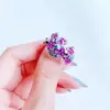 Estilo Chinês Indústria Pesada Prata Glicínia Estilo Pastoral Anel Antigo Retrô Anel Menina da Floresta Doce Romântica Presente Original