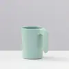 Taza de lavado simple para uso doméstico, vaso para cepillos de dientes hecho de paja de trigo con asa, vaso para cepillos de dientes creativo y lindo para parejas