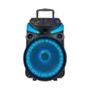 Alto-falante Bluetooth de 15 polegadas 60W Mais Vendido Transfronteiriço para Entretenimento K Song com Microfones Sem Fio Duplos Luzes Coloridas LED