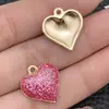 Acessórios de Joias DIY Transfronteiriços Coração Vermelho e Rosa Dia dos Namorados Rosa Esmalte Pingente Pulseira Charme Brincos Chaveiro