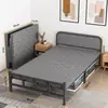 Sábanas de Cama Plegables Cama Individual Hogareña Adulto Dormitorio Cama Sencilla Habitación de Alquiler Cama Dura Cama de Hierro Portátil Cama Auxiliar Cama Extra