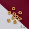 Tienda de Oro Mismo Estilo Dorado Mate Dorado Martillado Espaciador de Anillo Dorado Anillo Corredizo Accesorios para Manualidades Pulsera Hilo para la Mano Pulsera Accesorios de Envoltura