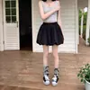 Pantalones casuales de talle alto adelgazantes para verano 2026 para mujeres petite, con un diseño elegante de falda acampanada tipo tulipán, pantalón de pierna ancha y un short de línea A