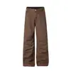 Jeans rectos de pinzas estilo americano Cleanfit para hombre, pantalones holgados de alta gama ligeramente acampanados, pantalones de trabajo de leñador de algodón puro