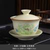 Tigela com tampa sancai de cerâmica peça aberta do forno Ru pode acomodar tigela de chá grande conjunto de chá kung fu tigela de chá única de porcelana Ru doméstico