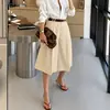 Pantalones de traje cropped de cintura alta de pierna ancha para mujer, Novedad Primavera/Verano 2026, Estilo Europeo y Americano Transfronterizo, Pantalones Casuales Holgados con Caída, Adelgazantes