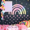 BM1531 Adhesivo de pared con forma de estrella de amor y arcoíris de colores, para habitación infantil, fondo decorativo de PVC