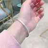 Pie de Plata 999 Pulsera Esmerilada Heritage Pulsera Clásica para Mujer Pulsera Sencilla de Pareja Pulsera de Celebridad Cibernética Regalo