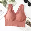 Bralette feminino plus size com lindo design nas costas, sem aro, top esportivo de renda sexy push-up, novo estilo