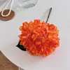 Hortensia de Borde Quemado Flor Artificial Flor de Simulación Decoración para el Hogar Sala de Estar Arreglo Floral para Mesa de Comedor Adorno Decoración de Boda Accesorio para Sesión de Fotos