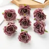 Flores Artificiales de Alta Defensa Estilo Europeo Flores de Rosa Simuladas Retro DIY Escenario de Boda Marcadores de Pasillo Ramo Atado a Mano Flores Decorativas