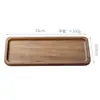 Portavasos de Té de Estilo Japonés de Madera de Acacia, Bandeja para Cafetería Doméstica, Portavasos Rectangular, Plato de Madera, Bandeja para Frutas, Dulces, Pastel