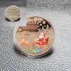Medalha Comemorativa Colorida do Papai Noel Feriado Europeu e Americano Presente de Natal Moeda Comemorativa Transfronteiriça Souvenir de Presente