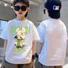 Camiseta de manga corta de estilo extranjero para niños de Fried Street, camiseta de verano para niños de talla mediana y grande, camiseta de media manga de verano a la moda